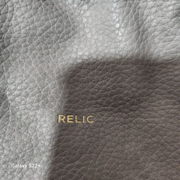 Relic Vintage Leather Shoulder Bag Retro Leather Western Cowgirl Equestrian Grey - Picture 6 of 6